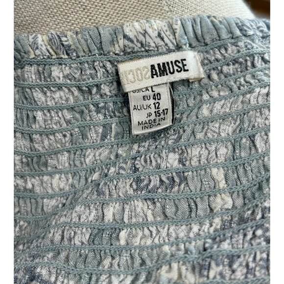 AMUSE SOCIETY Crop Cami Tank Sz L Spaghetti Strap Floral Paisley Button Crop Top - Picture 5 of 8